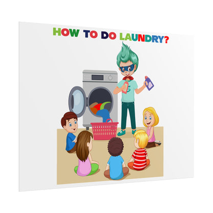 Rolled Posters - super kiddo teaching laundry - [[{"value":"Wonderwear Kid"}]]