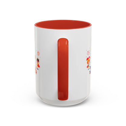 Accent Coffee Mug - Super kiddo and other hero - [[{"value":"Wonderwear Kid"}]]