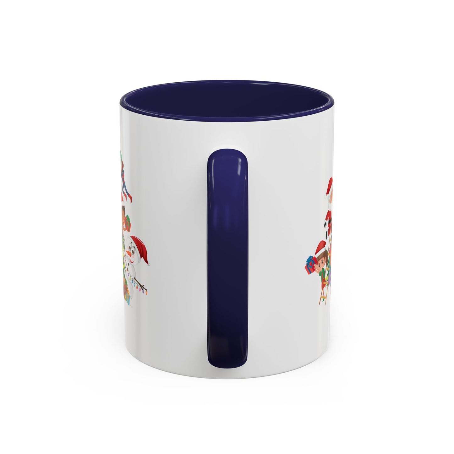 Accent Coffee Mug - Super kiddo making christmas tree