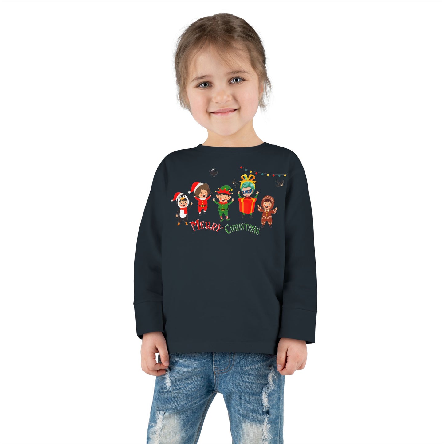Toddler Long Sleeve Tee - Merry christmas by super kiddo and friends - [[{"value":"Wonderwear Kid"}]]