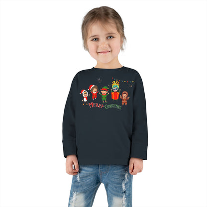 Toddler Long Sleeve Tee - Merry christmas by super kiddo and friends - [[{"value":"Wonderwear Kid"}]]