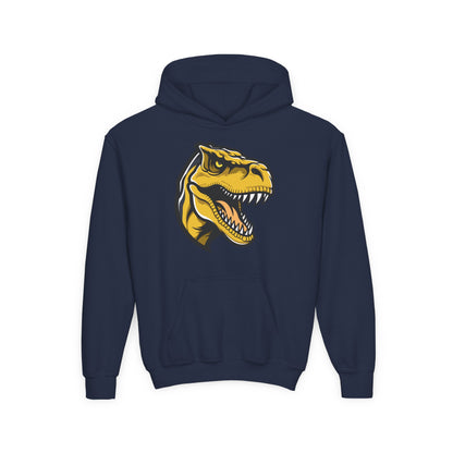 Youth Heavy Blend Hooded Sweatshirt - Tyrannosaurus rex Printify