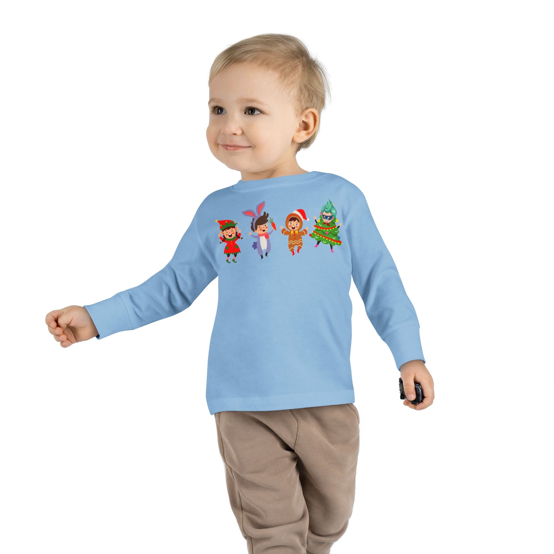Toddler Long Sleeve Tee - Super kiddo in christmas tree attire - [[{"value":"Wonderwear Kid"}]]