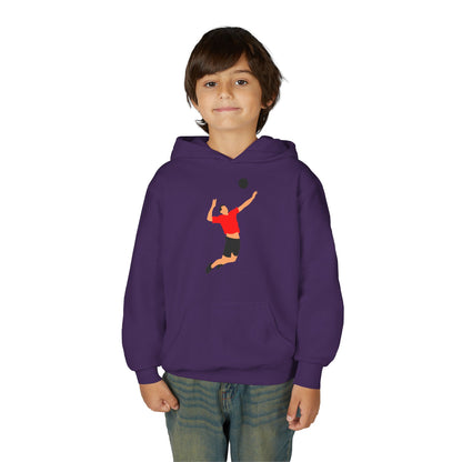 Youth Heavy Blend Hooded Sweatshirt - Volleyball Printify