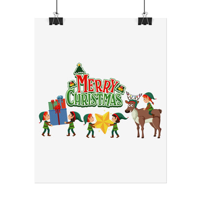 Rolled Posters - Merry christmas and reindeer - [[{"value":"Wonderwear Kid"}]]