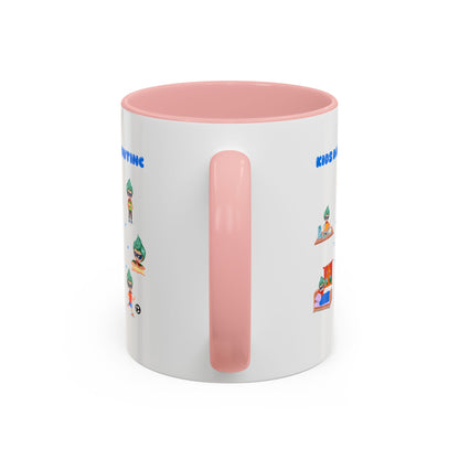 Accent Coffee Mug - Super kiddo daily routine - [[{"value":"Wonderwear Kid"}]]