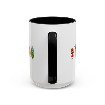 Accent Coffee Mug - Super kiddo in christmas tree attire - [[{"value":"Wonderwear Kid"}]]