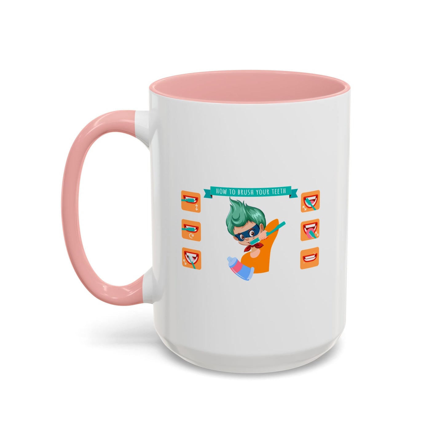 Accent Coffee Mug - Super kiddo how to brush teeth
