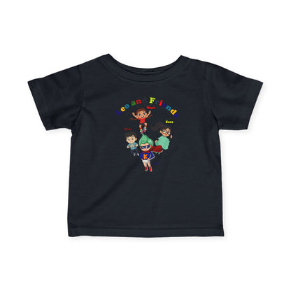 Infant Fine Jersey Tee - Leo & Friends - Learning and growing - [[{"value":"Wonderwear Kid"}]]