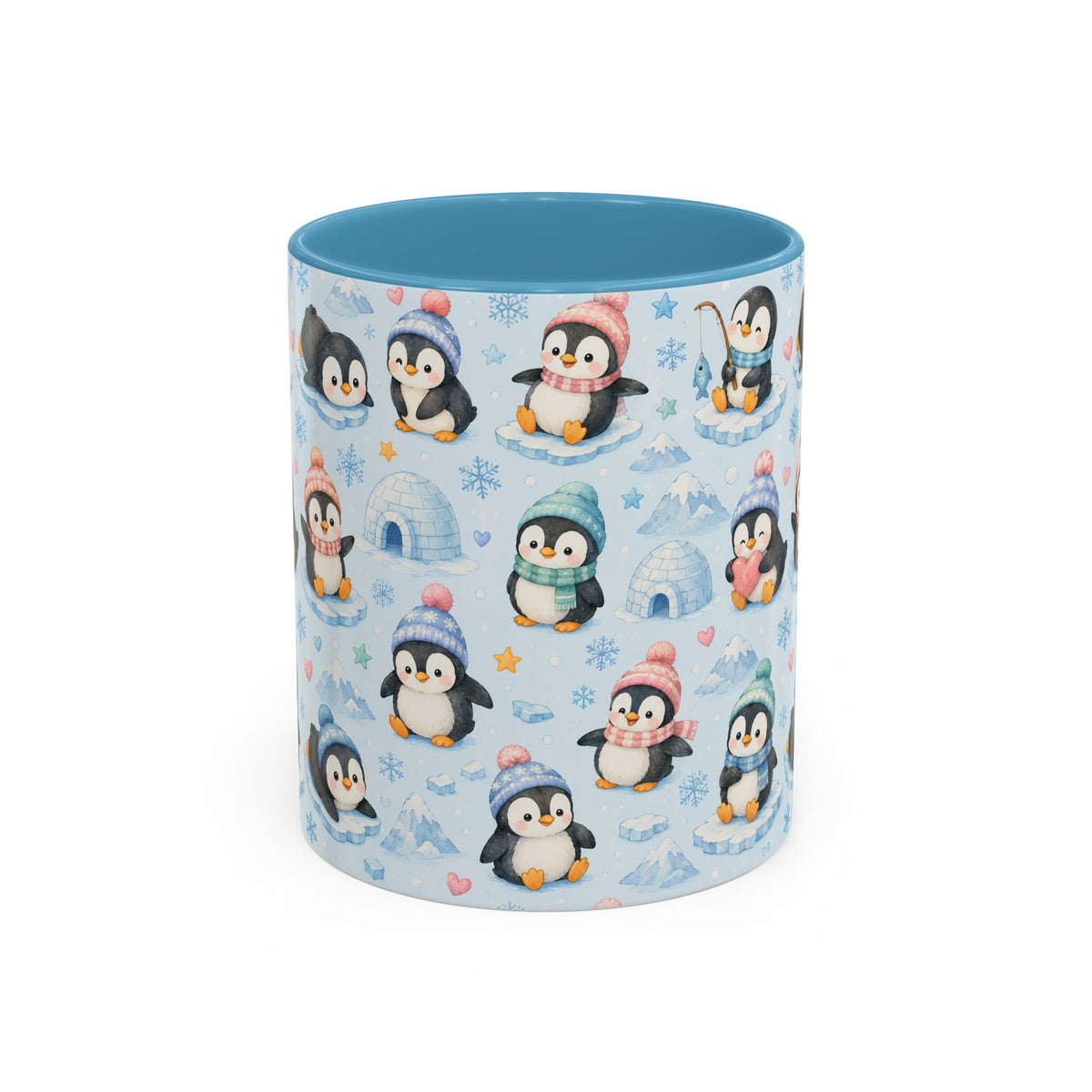 Accent Coffee Mug  (11/15 oz) - Penguin Winter Wonderland