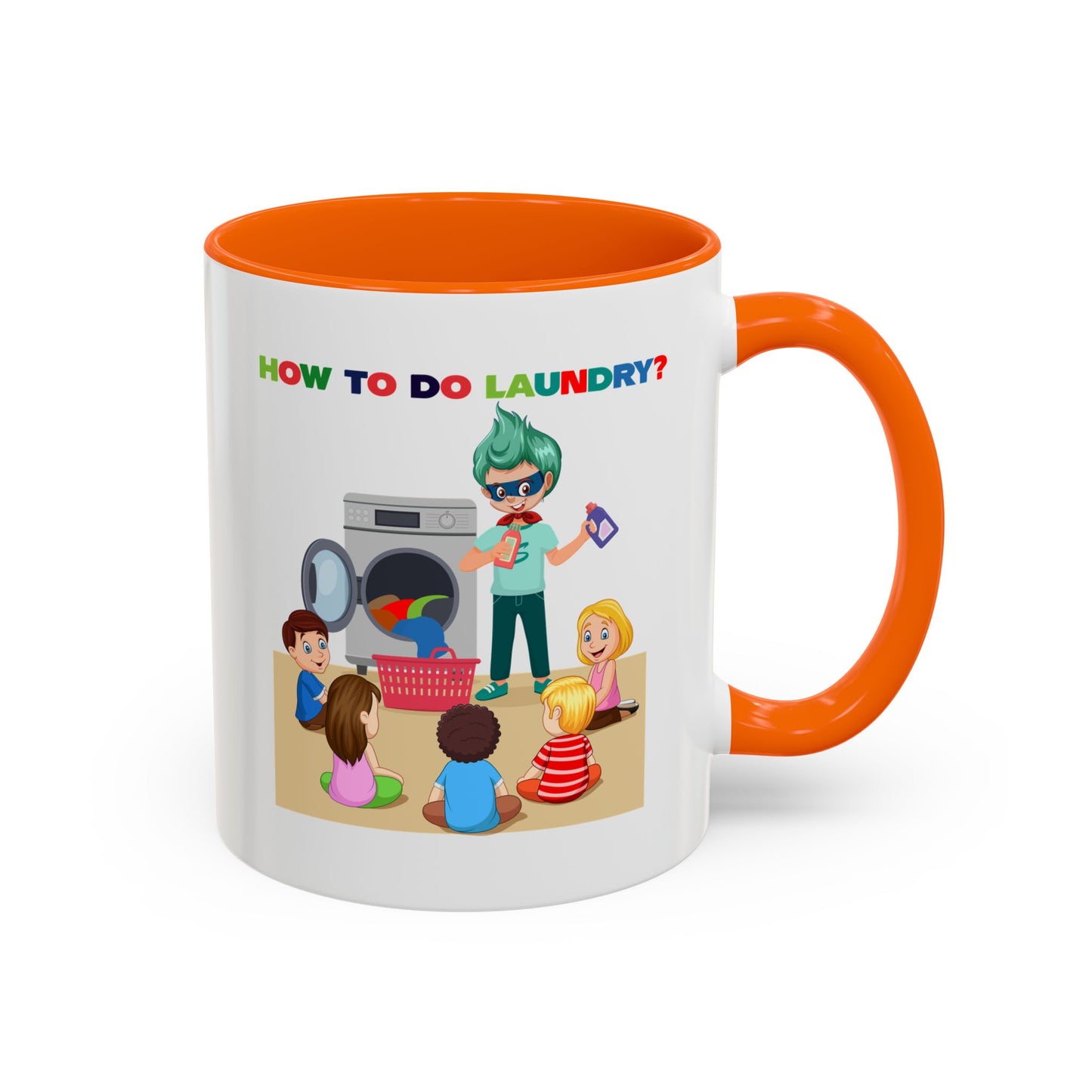 Accent Coffee Mug - super kiddo teaching laundry