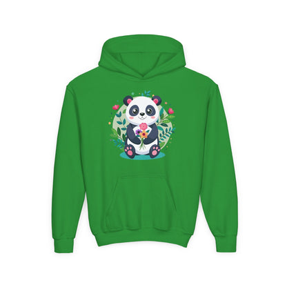 Youth Heavy Blend Hooded Sweatshirt - Adorable panda Printify
