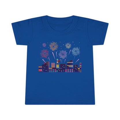 Toddler T-shirt - Super kiddo with fireworks - [[{"value":"Wonderwear Kid"}]]