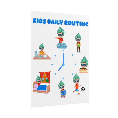 Rolled Posters - Super kiddo daily routine - [[{"value":"Wonderwear Kid"}]]