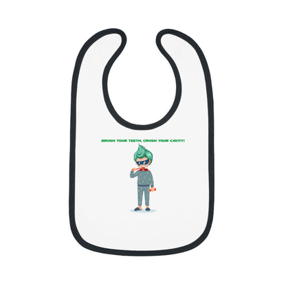 Baby Bib - Super kiddo brushing teeth - [[{"value":"Wonderwear Kid"}]]
