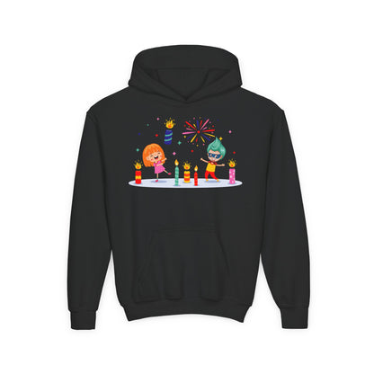 Youth Heavy Blend Hooded Sweatshirt - Super kiddo lighting fireworks - [[{"value":"Wonderwear Kid"}]]