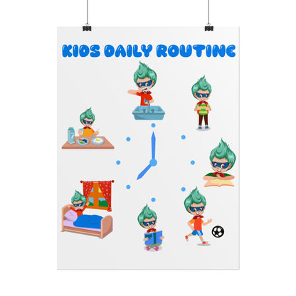 Rolled Posters - Super kiddo daily routine - [[{"value":"Wonderwear Kid"}]]