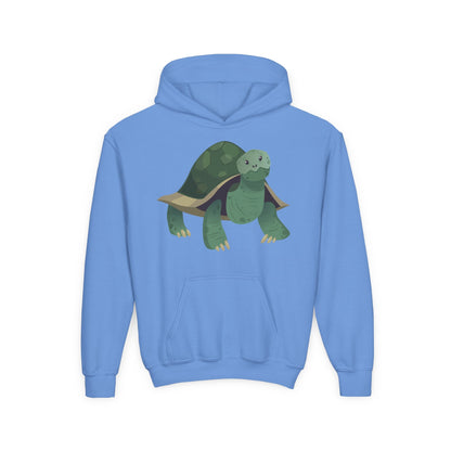 Youth hoodie with adorable turtle design Printify