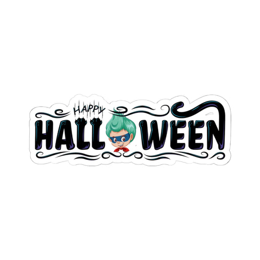 Kiss-Cut Stickers - Happy halloween by super kiddo Printify