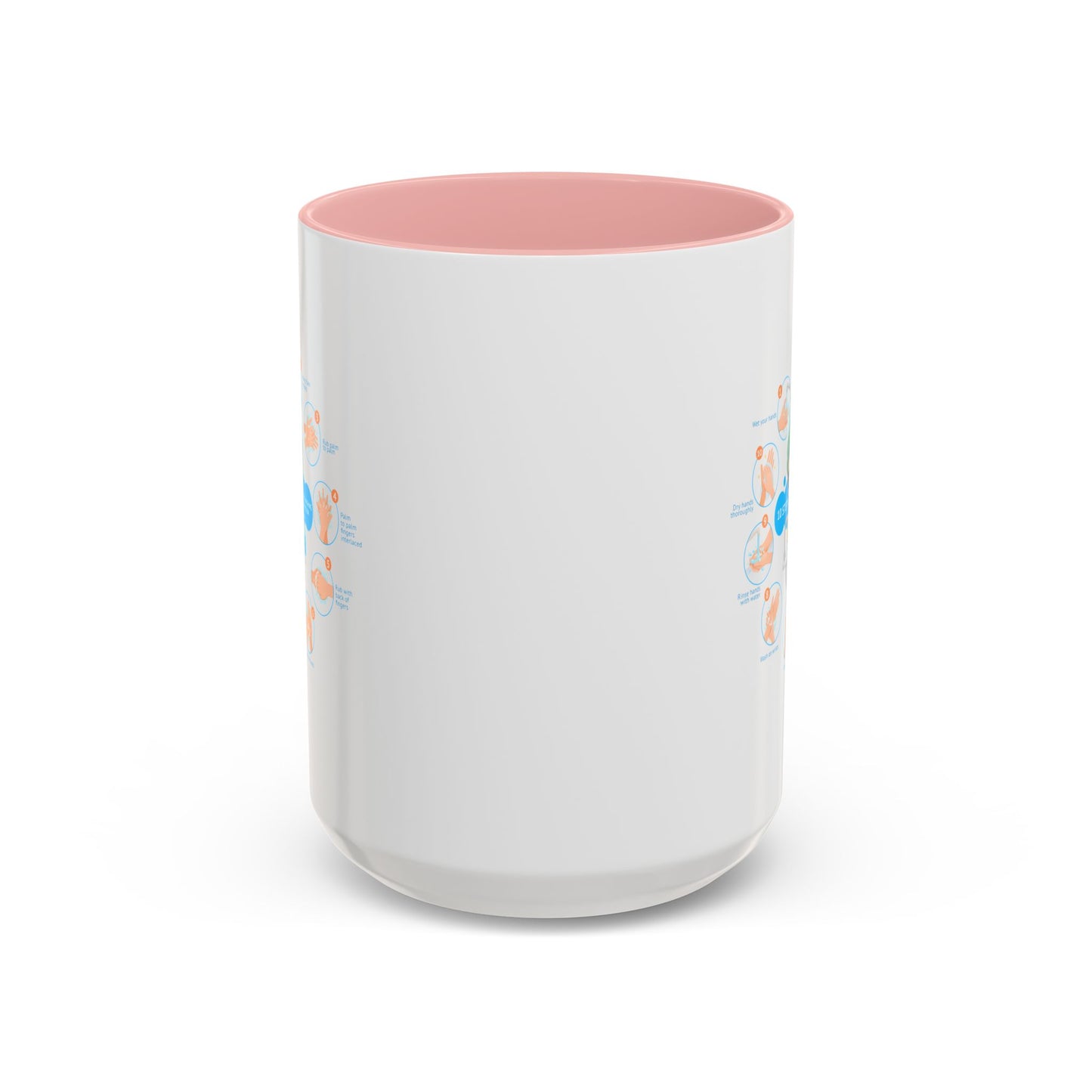 Accent Coffee Mug - Super kiddo hand washing steps