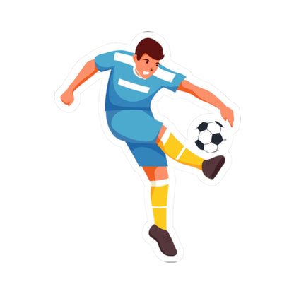 Kiss-Cut Stickers - Soccer Player Going to Goal Printify