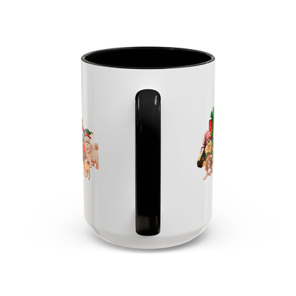 Accent Coffee Mug - Christmas with super kiddo pet friends without text - [[{"value":"Wonderwear Kid"}]]