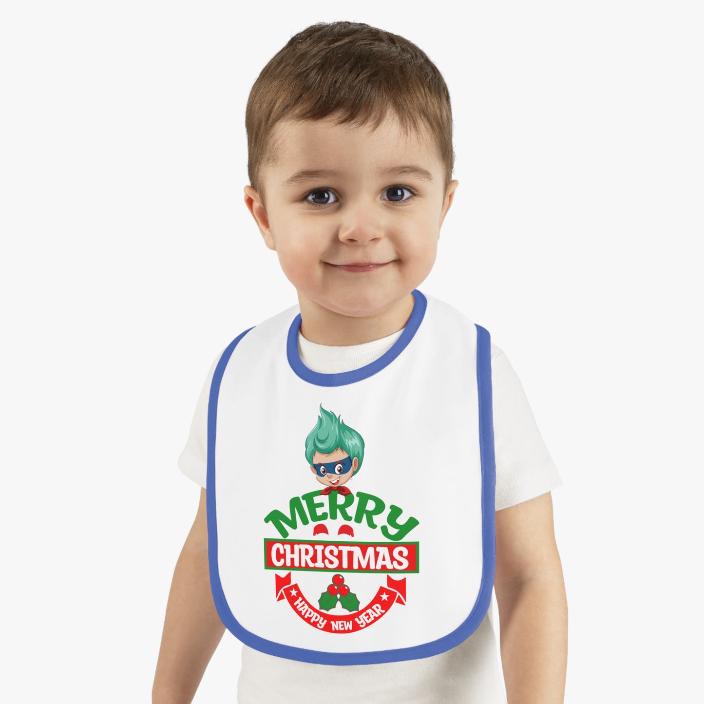 Baby Bib - Merry chridtmas from super kiddo