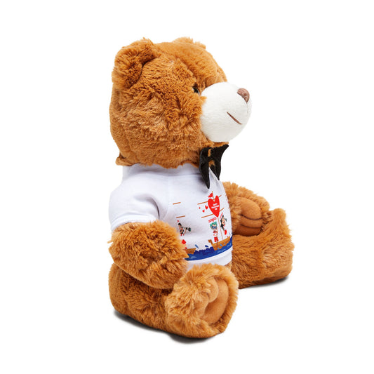 Teddy Bear with T-Shirt - Valentines -  Love sailing - [[{"value":"Wonderwear Kid"}]]