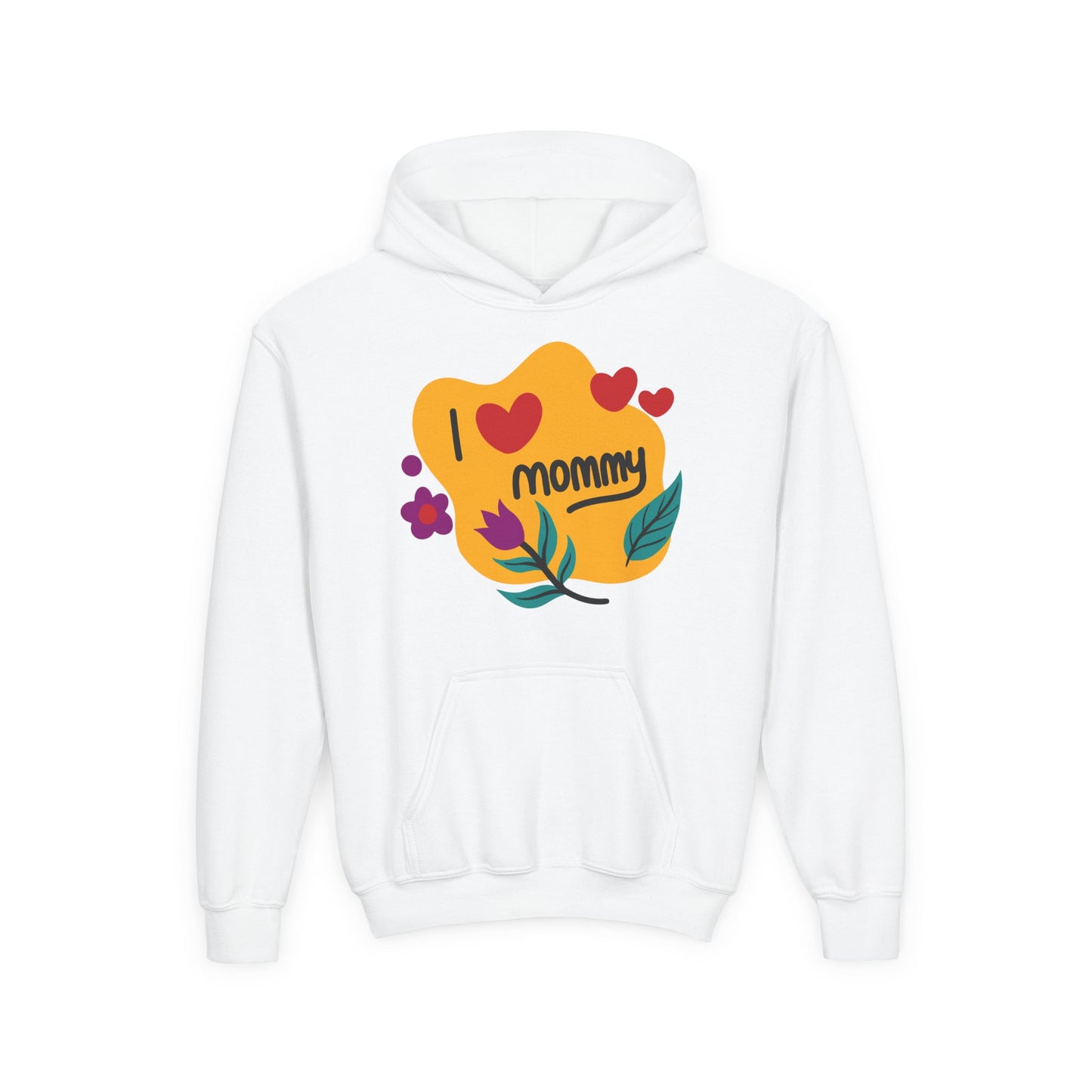 Youth Heavy Blend Hooded Sweatshirt - I love you mommy