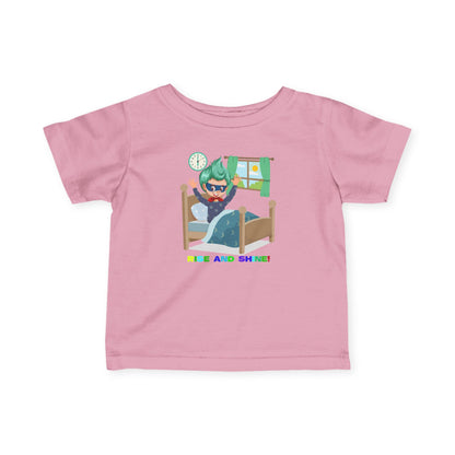 Infant Fine Jersey Tee - Super kiddo teaches us to wake up early - [[{"value":"Wonderwear Kid"}]]