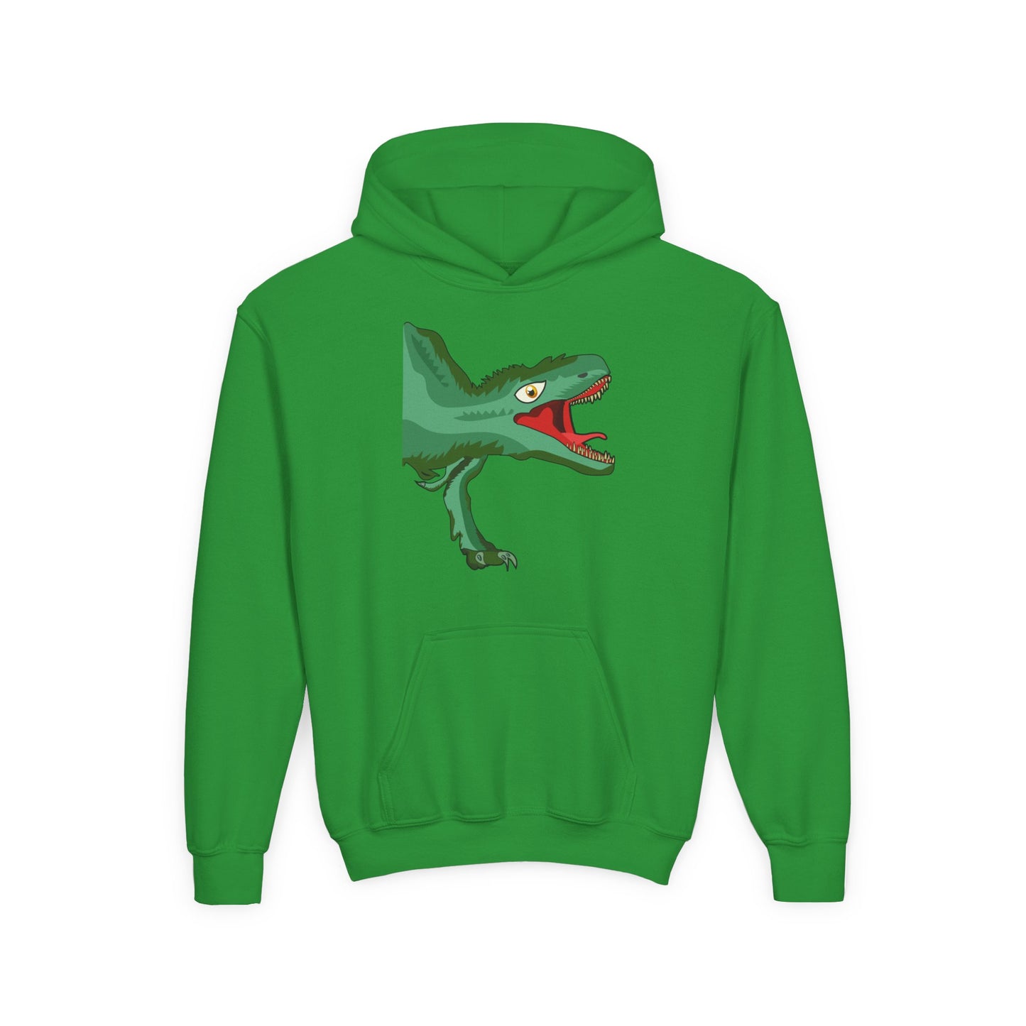 Youth Heavy Blend Hooded Sweatshirt -  Tyrannosaurus hunting
