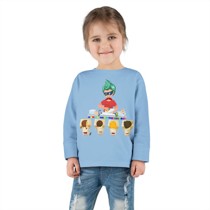 Toddler Long Sleeve Tee - Little kiddo teaching to wash dishes - [[{"value":"Wonderwear Kid"}]]