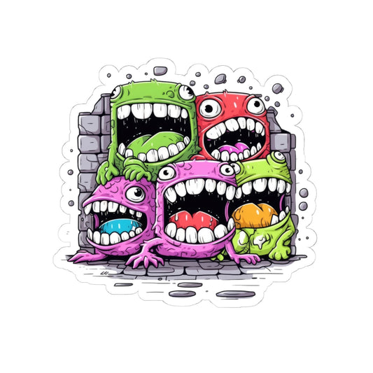 Kiss-Cut Stickers - Cool Monsters Printify