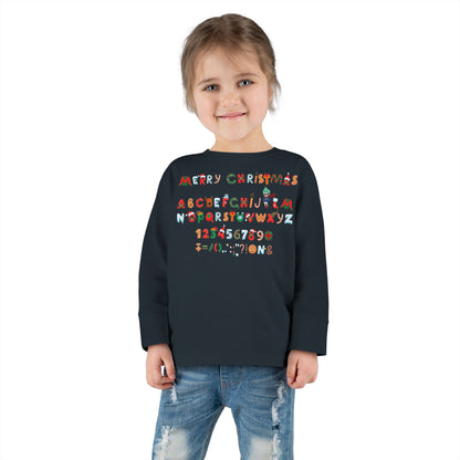 Toddler Long Sleeve Tee - Christmas alphabet - [[{"value":"Wonderwear Kid"}]]