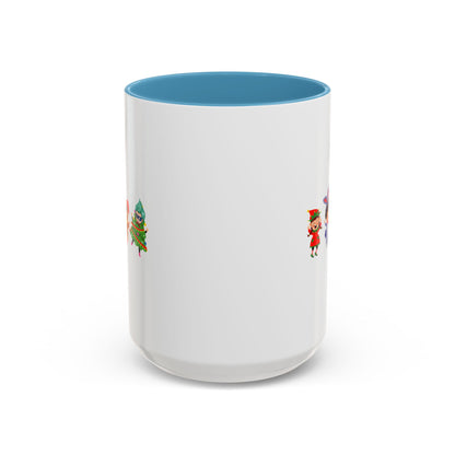 Accent Coffee Mug - Super kiddo in christmas tree attire - [[{"value":"Wonderwear Kid"}]]