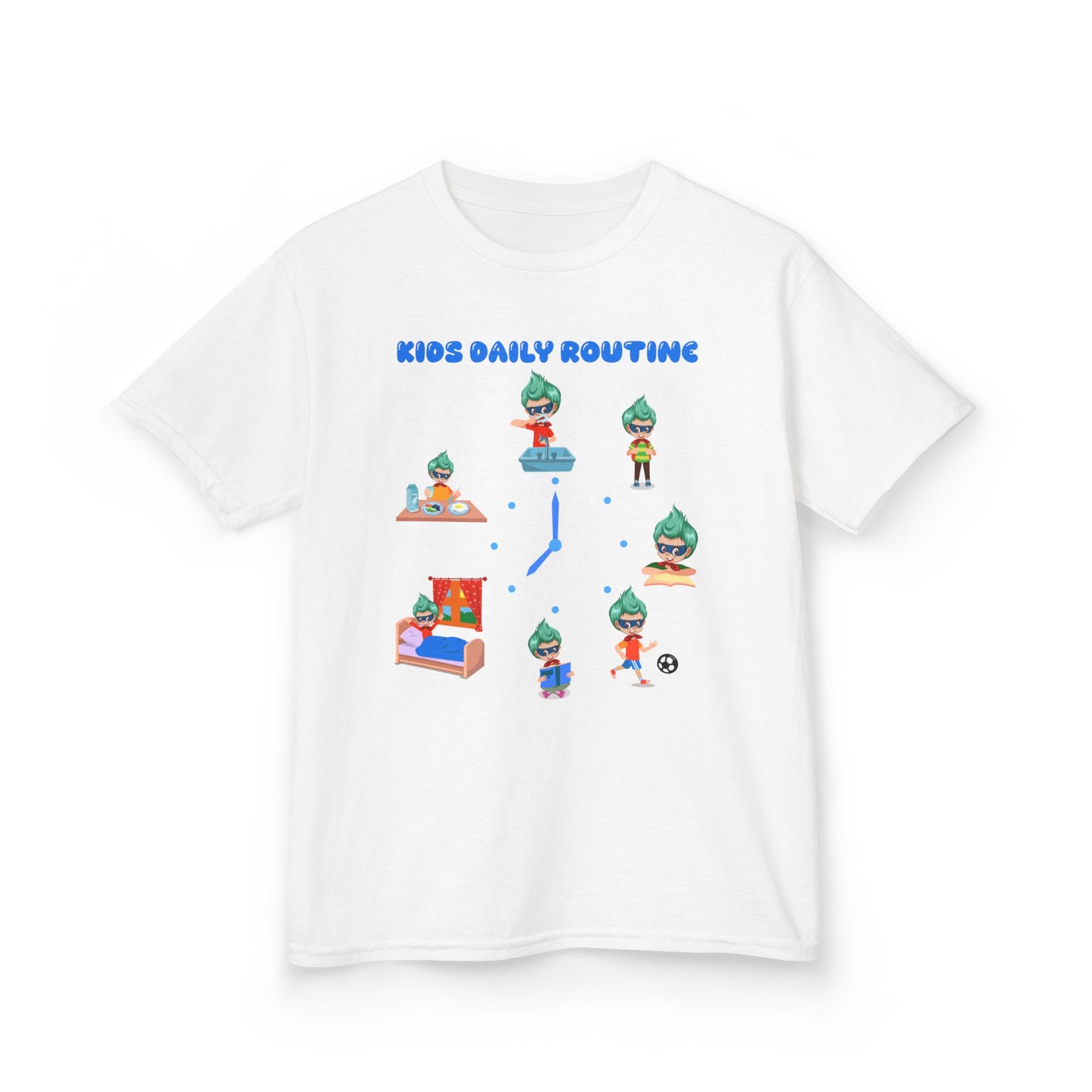Kids Heavy Cotton™ Tee - Super kiddo daily routine - [[{"value":"Wonderwear Kid"}]]