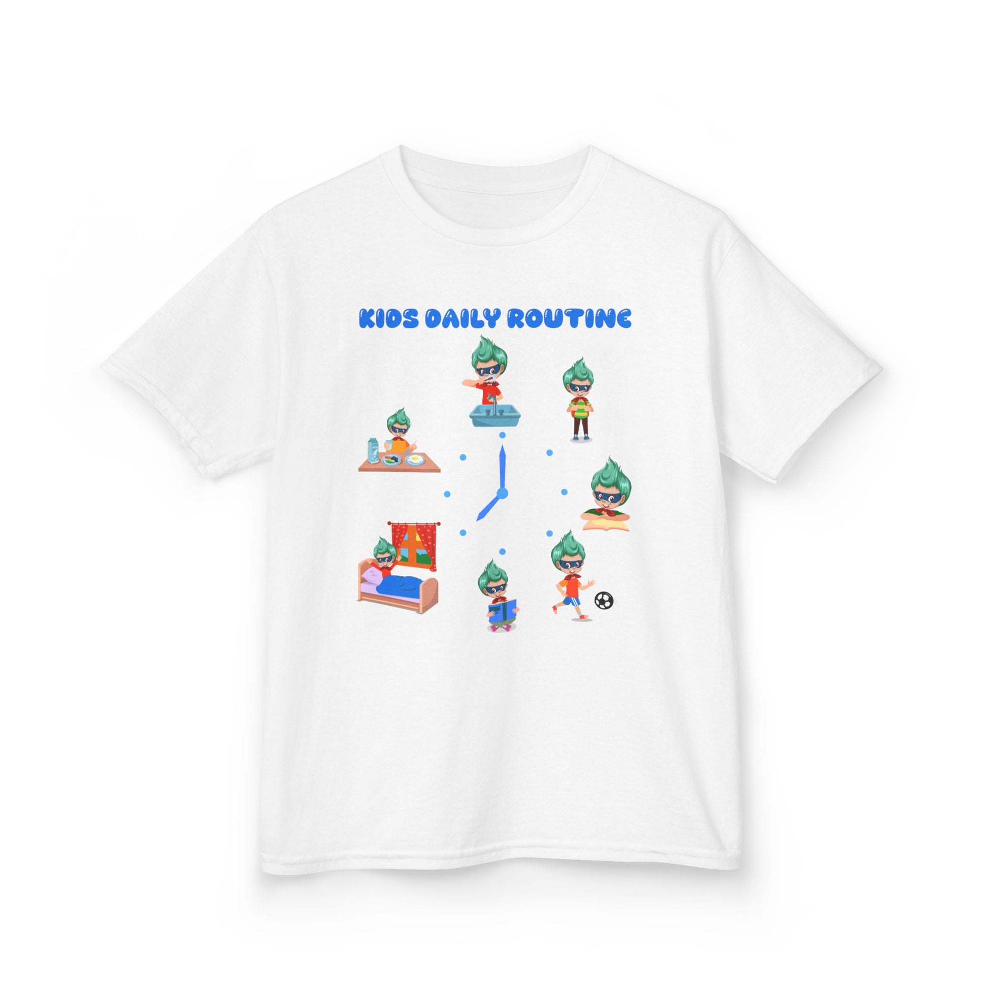 Kids Heavy Cotton™ Tee - Super kiddo daily routine - [[{"value":"Wonderwear Kid"}]]