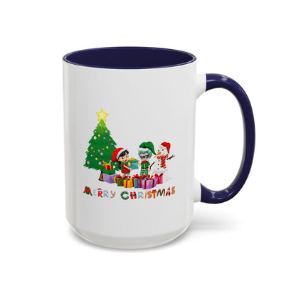 Accent Coffee Mug - Super kiddo preparing gifts - [[{"value":"Wonderwear Kid"}]]