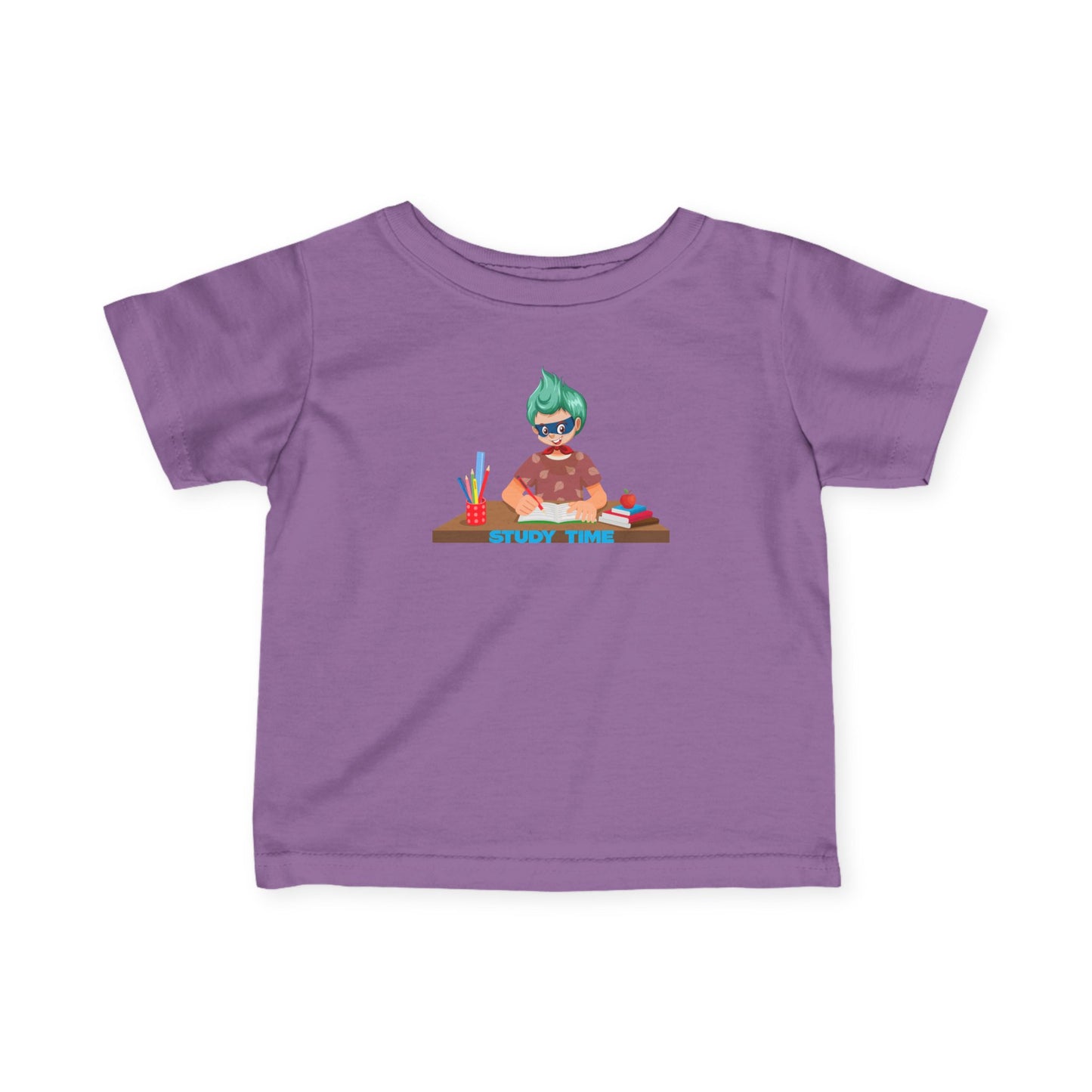Infant Fine Jersey Tee - Super kiddo studying - [[{"value":"Wonderwear Kid"}]]