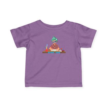 Infant Fine Jersey Tee - Super kiddo studying - [[{"value":"Wonderwear Kid"}]]