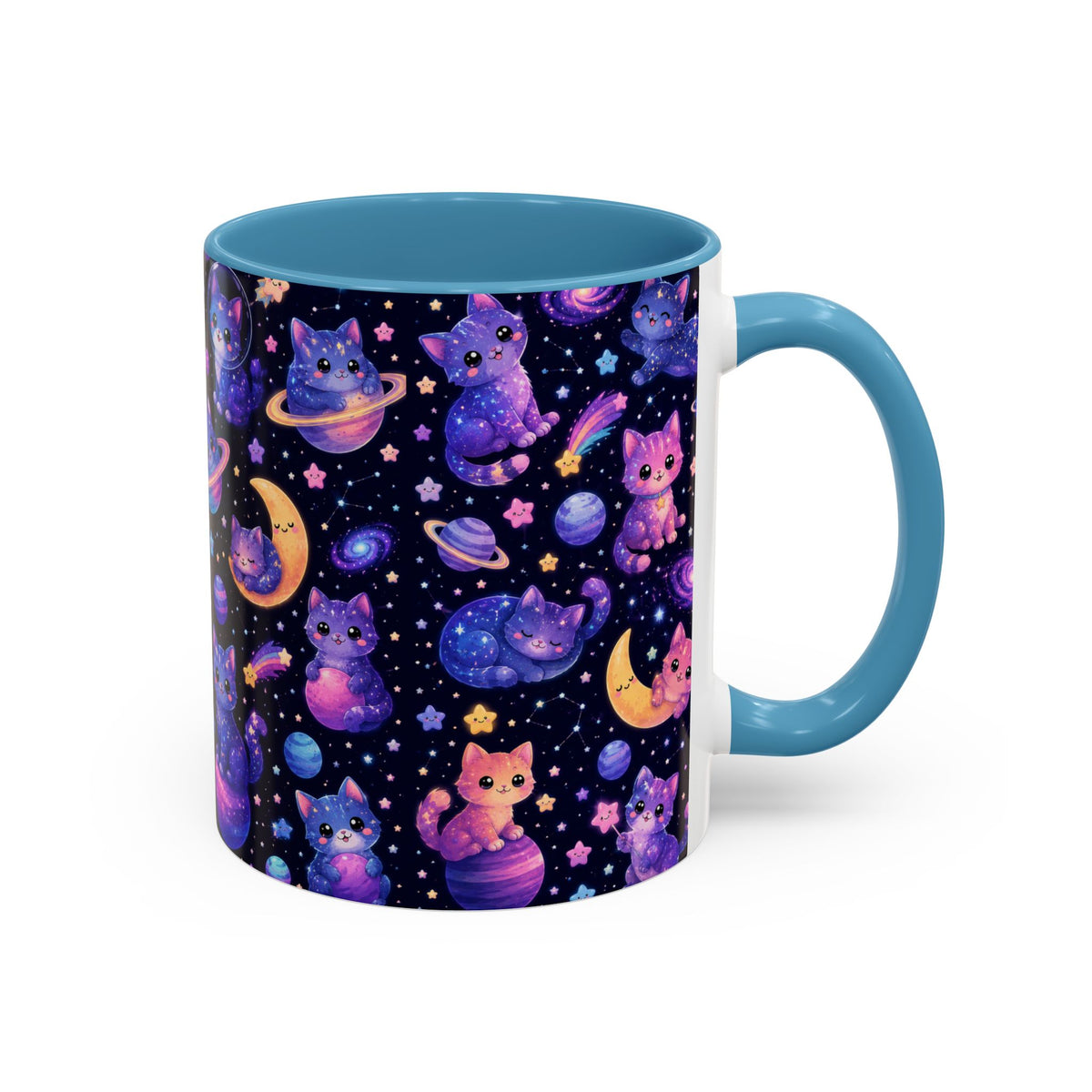 Accent Coffee Mug (11/15 oz) - Galaxy cats