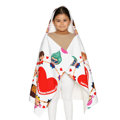 Kids' cute hooded towel- Cute heart designs for valentines - [[{"value":"Wonderwear Kid"}]]