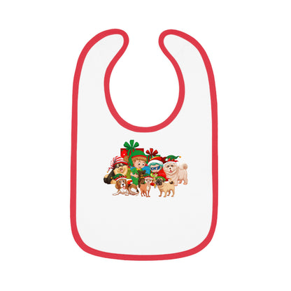 Baby Bib - Christmas with super kiddo pet friends without text - [[{"value":"Wonderwear Kid"}]]