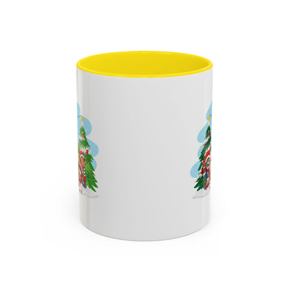 Accent Coffee Mug - Super kiddo with santa claus - [[{"value":"Wonderwear Kid"}]]