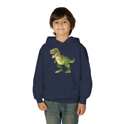 Youth Heavy Blend Hooded Sweatshirt - Tyrannosaurus Printify