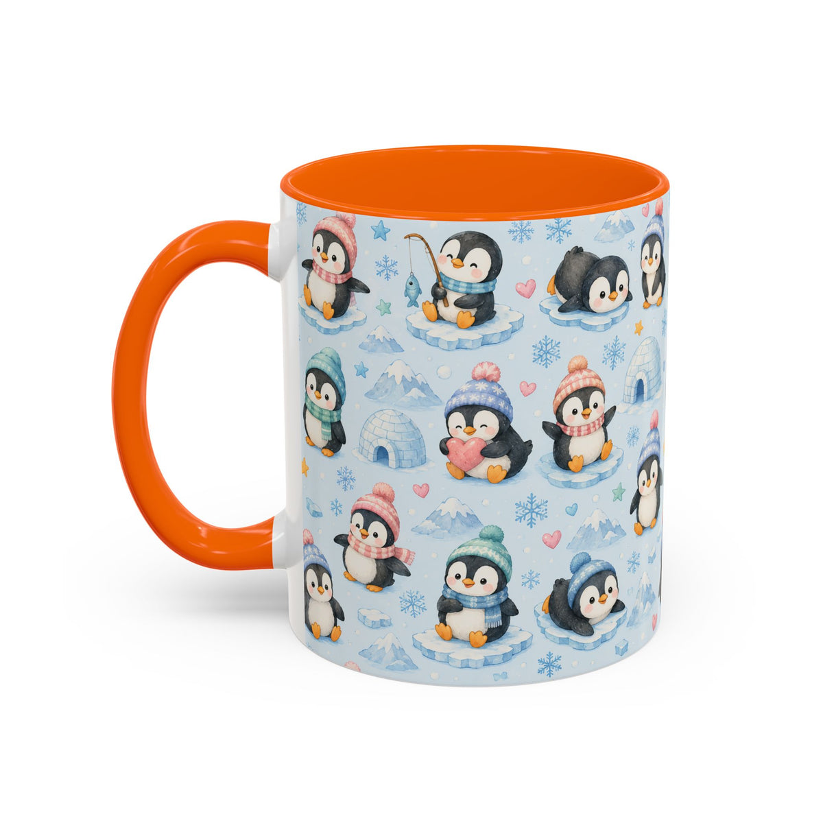 Accent Coffee Mug  (11/15 oz) - Penguin Winter Wonderland