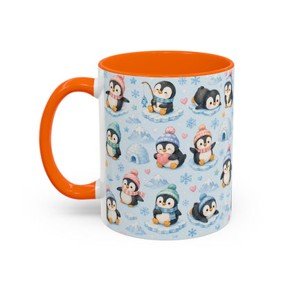 Accent Coffee Mug  (11/15 oz) - Penguin Winter Wonderland