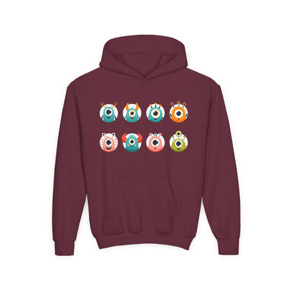 Youth Heavy Blend Hooded Sweatshirt - One eye monsters Printify