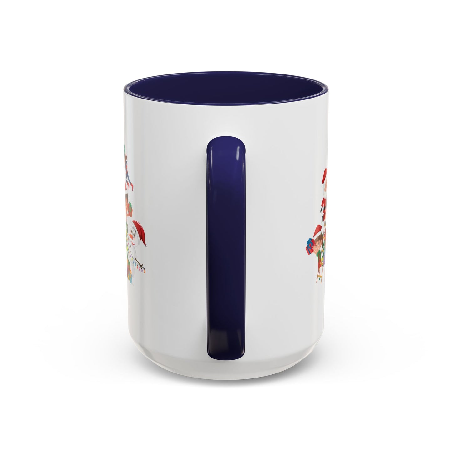 Accent Coffee Mug - Super kiddo making christmas tree