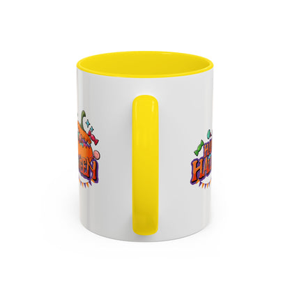 Accent Coffee Mug - Happy halloween banner Printify